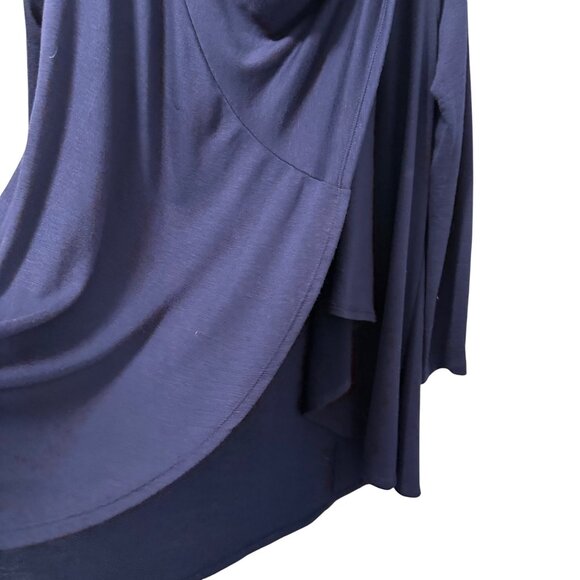 Bobeau Navy Blue Drape Front Long Sleeve Cardigan Sz Small cardigan - Picture 8 of 12
